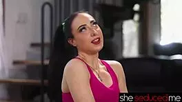 she seduces yoga friend into wet lesbian lover play