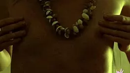 Blonde Alexandra Spreads Petite Ass and Shaved Pussy