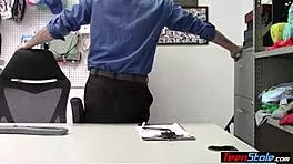 😏 curvy shoplifter bends for officer's thick cock doggystyle