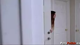 devious little 18+ whore bends over sucking stepbro's monster cock pov