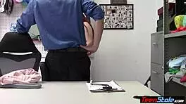 😏 curvy shoplifter bends for officer's thick cock doggystyle