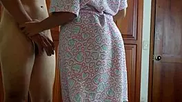 horny young guy gets intense relief from sexy curvy milf riding cowgirl