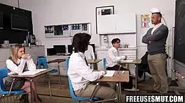 petite teen freeused hard right in front of shocked classmates 😈🔥