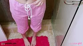 Cute Model's Sensual Bath Exposes Shaved Wet Pussy