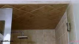 Cute Model's Sensual Bath Exposes Shaved Wet Pussy