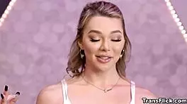 transsexual yoga instructor emma rose trains student jewelz blu in class