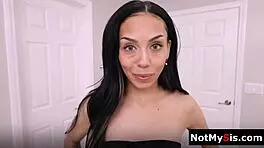 nympho babe bends for monster cock doggystyle ride