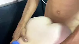 Latina's huge pussy gets pounded missionary style