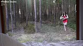 little red riding hood ravaged by big dick wolf in forest