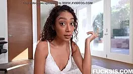 cute petite big tits big ass teen stepsis sarah lace rides stepbro pov hardcore reality fuck