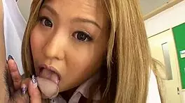 JAPANESE BABE YUI AOYAMA DIVES INTO HARD DRILL AND CREAMPIE