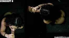 robbins gulps down nine thick cumshots like a pro