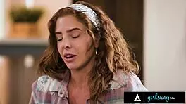 alexis tae and lumi ray turn tree save into hot pussy licking scissoring