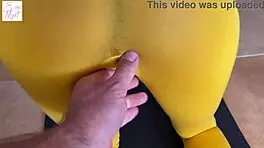 Watching Fit Milf Yoga Wet Puffy Pussy Then Doggystyle Pounding