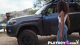 this cute ebony teen scarlit scandal slowly strips her small tits and perfect ass for you