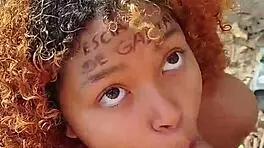 Risky Beach Blowjob Ends with Huge Facial Cumshot!