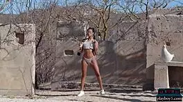 Katherinne Sofia reveals her petite curves outdoors for exclusive shoot