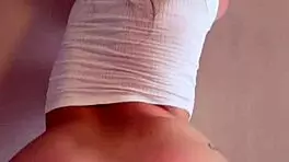 Brunette cutie chokes on huge cock in POV 69 then gets throat filled doggystyle