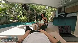 beautiful brazilian shemale model delivers first anal interview pounding pt 1