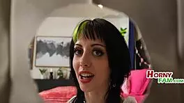 Stepbro fingers petite asian teen calms her horny pussy