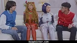 cosplay babes mina harley ride nerds to wild cumicon orgy