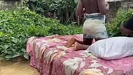 Outdoor pounding of tight african black teen shaved pussy
