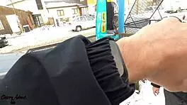 Brazilian tourist Cherry Adams warms up on cock