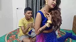 skinny boy pounds wet desi pussies in steamy indian ffm threesome