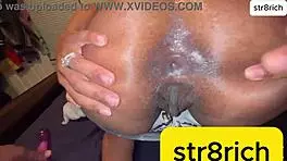 Delivery girl begs for package deep in her open anal slut ass