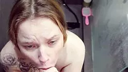 stepbro sneaks into steamy shower for risky pounding