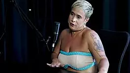 blonde joana strips for sensual massage after regretful all-night date