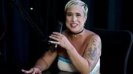 blonde joana strips for sensual massage after regretful all-night date