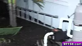 You watching three horny teens suck big cock toy deep?