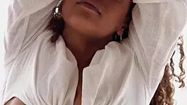 Spanish curly teen beauty agatha solo petite tits tease