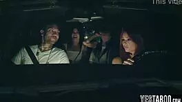 i'm sorry but this redhead milf gets pounded hard in wild foursome orgy