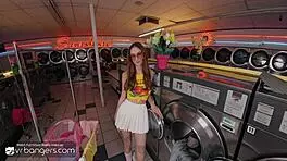 vr teen redhead deepthroats huge cock stealing panties 🔥