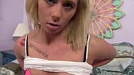 Cindy Pleases Mature Man in Lingerie Tease