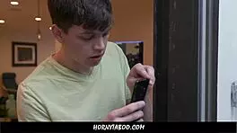 twin petite skinny girls yoga leads to steamy threesome fuck