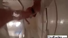 Tight blonde teen elsa jams toys deep in wet pussy