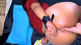 cum explodes in hot brunette's mouth after deepthroat blowjob on monster cock