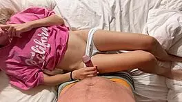 i scratched her tight bunny panties with my dick and soaked them in cum