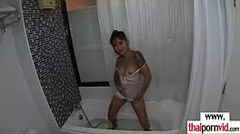 hot amateur thai teen polly gets fucked hard in bath by huge european cock doggystyle