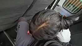 Public bus blowjob turns into wild hotel fuck with sexy petite babe!