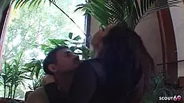 Dude, slim babe in lingerie takes big dick raw in wild casting! 😈