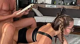 begging for it? submissive teen slut wants rough doggystyle cum after class