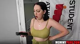 curious young brunette tempts older beauty into intense anal pounding