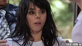 petite latina jumps on stranger's huge hard cock riding wildly