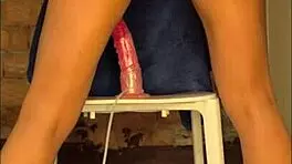 YOUNG PETITE LOLA SPICE CREAMS ON OILED BDSM DILDO FUCKIN MACHINE TOYS SKINNY CUM