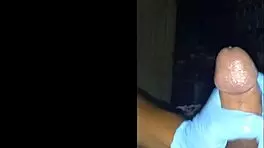 aw fuck, her pretty handjob with spit feels so good on my big cock