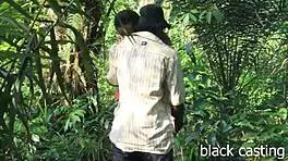 Ebony teen 18+ with hairy ass takes first big black cock